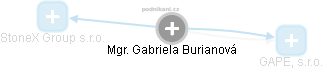  Gabriela S. - Vizualizace  propojení osoby a firem v obchodním rejstříku