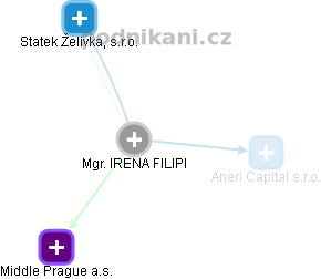  Irena F. - Vizualizace  propojení osoby a firem v obchodním rejstříku