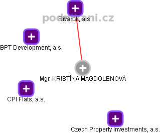  Kristína M. - Vizualizace  propojení osoby a firem v obchodním rejstříku
