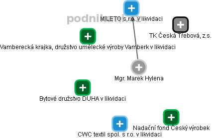 Marek Hylena - Vizualizace  propojení osoby a firem v obchodním rejstříku