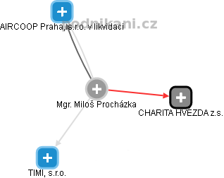 Miloš P. - Vizualizace  propojení osoby a firem v obchodním rejstříku