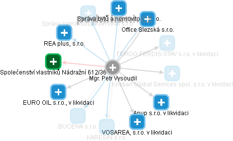 Petr Vysoudil - Vizualizace  propojení osoby a firem v obchodním rejstříku