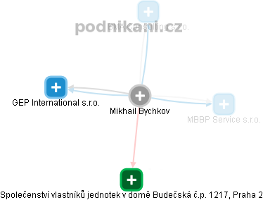 Mikhail Bychkov - Vizualizace  propojení osoby a firem v obchodním rejstříku