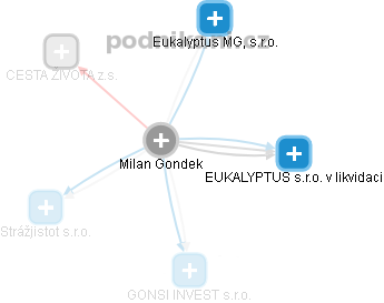Milan Gondek - Vizualizace  propojení osoby a firem v obchodním rejstříku