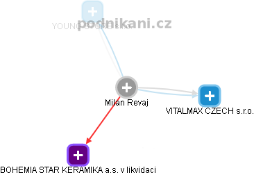 Milan Revaj - Vizualizace  propojení osoby a firem v obchodním rejstříku