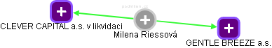  Milena R. - Vizualizace  propojení osoby a firem v obchodním rejstříku