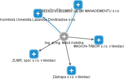 Miloš Kobliha - Vizualizace  propojení osoby a firem v obchodním rejstříku