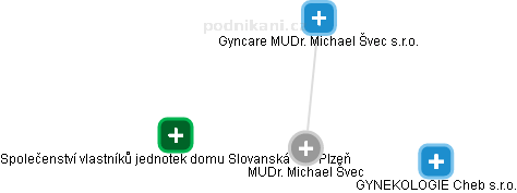  Michael Š. - Vizualizace  propojení osoby a firem v obchodním rejstříku