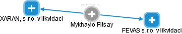  Mykhaylo F. - Vizualizace  propojení osoby a firem v obchodním rejstříku