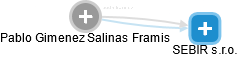Pablo Gimenez Salinas Framis - Vizualizace  propojení osoby a firem v obchodním rejstříku