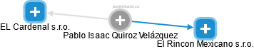 Pablo Isaac Quiroz Velázquez - Vizualizace  propojení osoby a firem v obchodním rejstříku