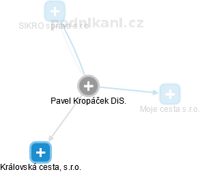 Pavel Kropáček - Vizualizace  propojení osoby a firem v obchodním rejstříku