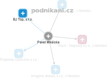 Pavel Mikéska - Vizualizace  propojení osoby a firem v obchodním rejstříku