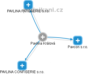  Pavlína K. - Vizualizace  propojení osoby a firem v obchodním rejstříku