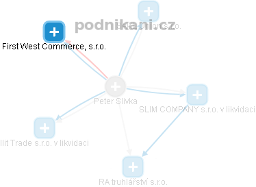 Peter Slivka - Vizualizace  propojení osoby a firem v obchodním rejstříku