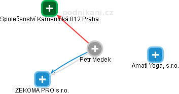 Petr Medek - Vizualizace  propojení osoby a firem v obchodním rejstříku