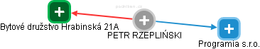 PETR RZEPLIŃSKI - Vizualizace  propojení osoby a firem v obchodním rejstříku