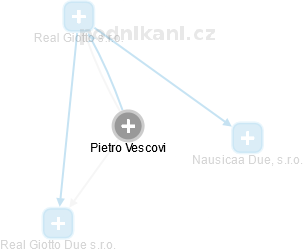  Pietro V. - Vizualizace  propojení osoby a firem v obchodním rejstříku