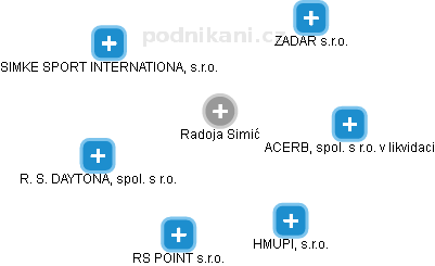 Radoja Simić - Vizualizace  propojení osoby a firem v obchodním rejstříku