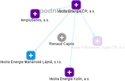  Renaud C. - Vizualizace  propojení osoby a firem v obchodním rejstříku