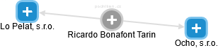 Ricardo Bonafont Tarin - Vizualizace  propojení osoby a firem v obchodním rejstříku