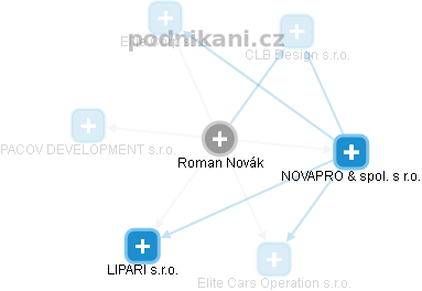 Roman Novák - Vizualizace  propojení osoby a firem v obchodním rejstříku