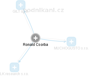 Ronald Csorba - Vizualizace  propojení osoby a firem v obchodním rejstříku