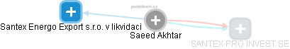  Saeed A. - Vizualizace  propojení osoby a firem v obchodním rejstříku