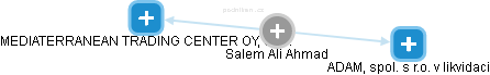 Salem Ali Ahmad - Vizualizace  propojení osoby a firem v obchodním rejstříku