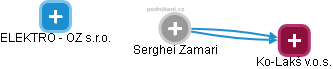 Serghei Zamari - Vizualizace  propojení osoby a firem v obchodním rejstříku