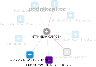 STANISLAV KUBÁČEK - Vizualizace  propojení osoby a firem v obchodním rejstříku