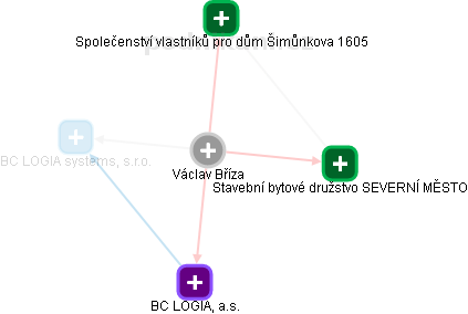 Václav Bříza - Vizualizace  propojení osoby a firem v obchodním rejstříku