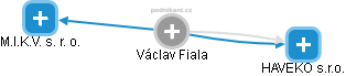  Václav F. - Vizualizace  propojení osoby a firem v obchodním rejstříku