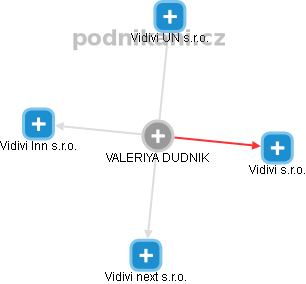  Valeriya D. - Vizualizace  propojení osoby a firem v obchodním rejstříku