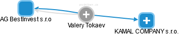 Valery Tokaev - Vizualizace  propojení osoby a firem v obchodním rejstříku