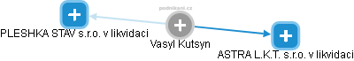  Vasyl K. - Vizualizace  propojení osoby a firem v obchodním rejstříku