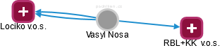  Vasyl N. - Vizualizace  propojení osoby a firem v obchodním rejstříku