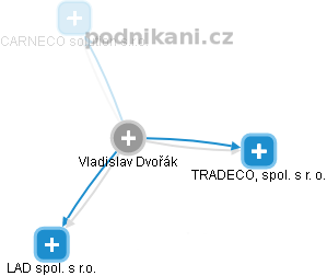  Vladislav D. - Vizualizace  propojení osoby a firem v obchodním rejstříku