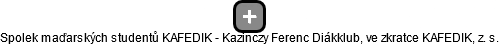 Spolek maďarských studentů KAFEDIK - Kazinczy Ferenc Diákklub, ve zkratce KAFEDIK, z. s. - náhled vizuálního zobrazení vztahů obchodního rejstříku