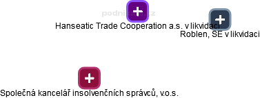 Hanseatic Trade Cooperation a.s. v likvidaci - náhled vizuálního zobrazení vztahů obchodního rejstříku