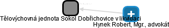 Tělovýchovná jednota Sokol Dobřichovice v likvidaci - náhled vizuálního zobrazení vztahů obchodního rejstříku