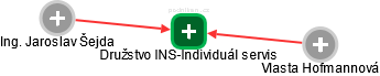 Družstvo INS-Individuál servis - náhled vizuálního zobrazení vztahů obchodního rejstříku
