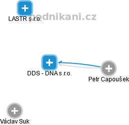 DDS - DNA s.r.o. - náhled vizuálního zobrazení vztahů obchodního rejstříku