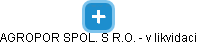 AGROPOR SPOL. S R.O. - v likvidaci - náhled vizuálního zobrazení vztahů obchodního rejstříku