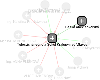 Tělocvičná jednota Sokol Kralupy nad Vltavou - náhled vizuálního zobrazení vztahů obchodního rejstříku