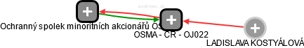 OSMA - ČR - OJ022 - náhled vizuálního zobrazení vztahů obchodního rejstříku