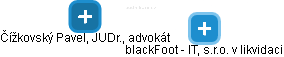 blackFoot - IT, s.r.o. v likvidaci - náhled vizuálního zobrazení vztahů obchodního rejstříku