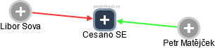 Cesano SE - náhled vizuálního zobrazení vztahů obchodního rejstříku