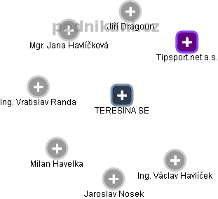 TERESINA SE - náhled vizuálního zobrazení vztahů obchodního rejstříku