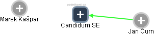 Candidum SE - náhled vizuálního zobrazení vztahů obchodního rejstříku